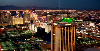 Image of Las Vegas: Night Helicopter Flight over Las Vegas Strip